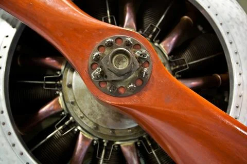 Propeller engine close up Stock Photos
