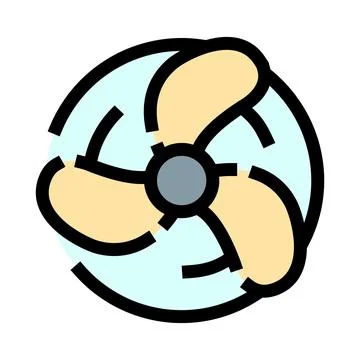 Propeller fan blade rotating motion icon Stock Illustration