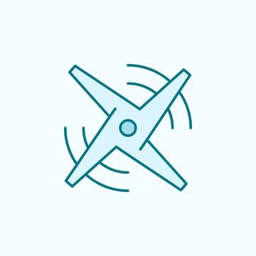 Propeller  field outline icon Stock Illustration