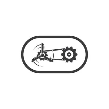 Propeller gear belt engine icon  vector illustration design Stock Illustration