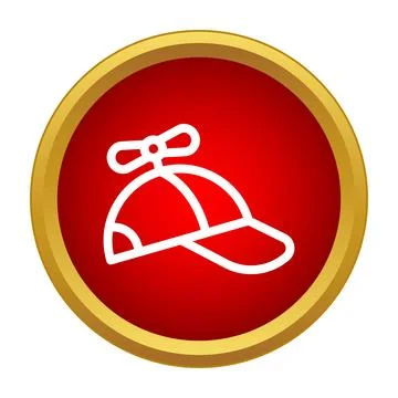 Propeller hat icon representing childhood fun and play Stock Illustration
