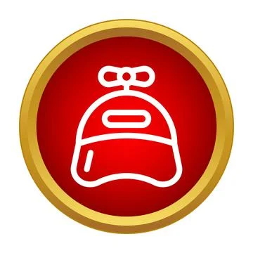 Propeller hat icon representing childhood fun and play Stock Illustration