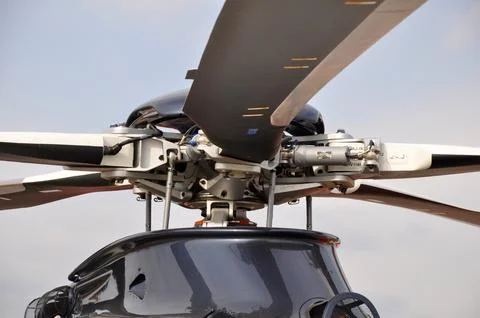 The propeller of the helicopter Stock Photos