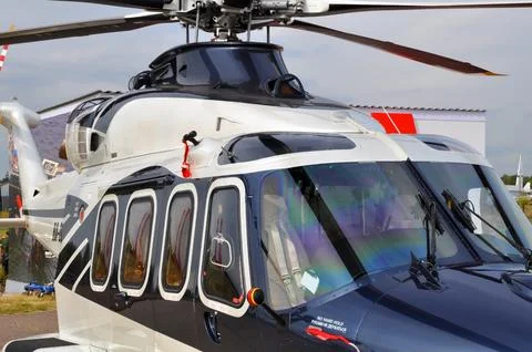 The propeller of the helicopter Foto stock