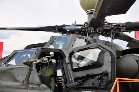 The propeller of the helicopter Stock Photos