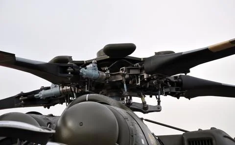 The propeller of the helicopter Stock Photos