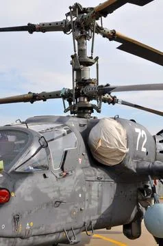 The propeller of the helicopter Stock Photos