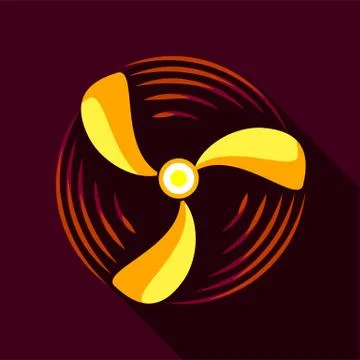 Propeller icon, flat style Stock Illustration