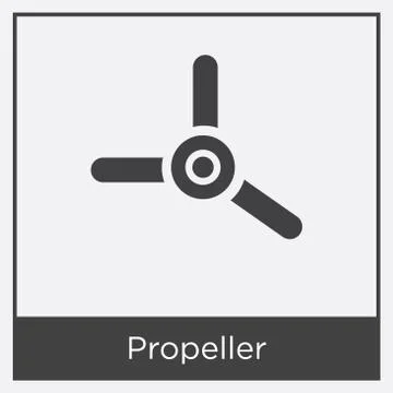 Propeller icon isolated on white background Free Stock Illustration