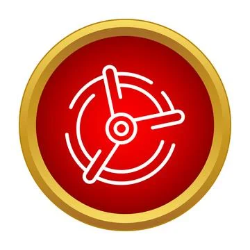 Propeller icon in red circle for aviation concept Stock Illustration