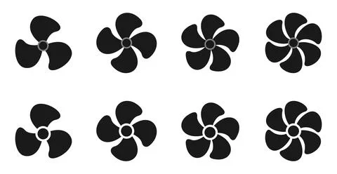 Propeller icon set vector. Stock Illustration