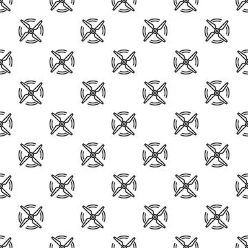Propeller icons creating a seamless drone pattern Stock Illustration