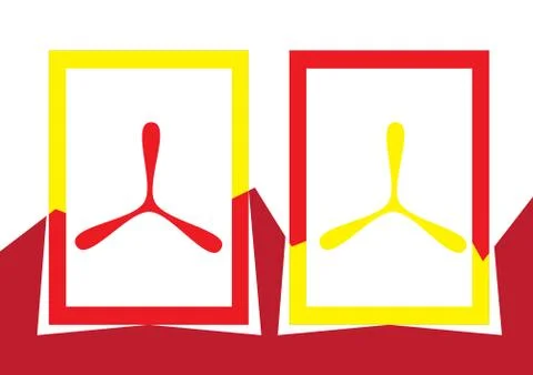 Propeller inside a rectangle Stock Illustration