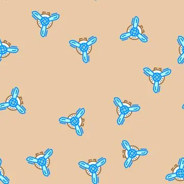 Propeller maintenance aircraft vector seamless pattern 스톡 일러스트