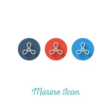 Propeller Marine Flat Icon Stock Illustration