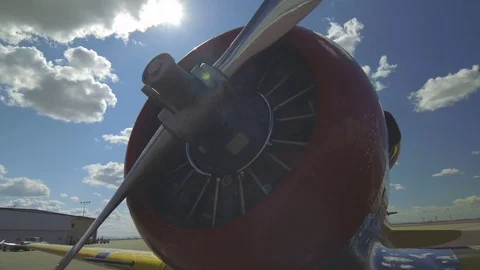Propeller of old airplane. Stock Footage 70171937