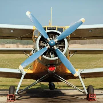 Propeller of old airplane Stock Photos