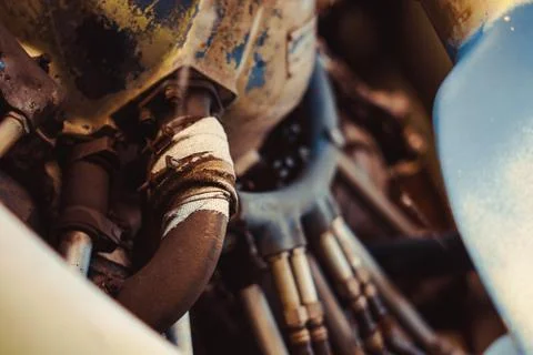 Propeller of an old plane Stock Photos