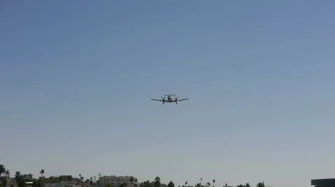 Propeller Passes Overhead Stock Footage 12667096
