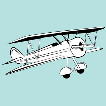 Propeller Plane Drawing Stock Illustration