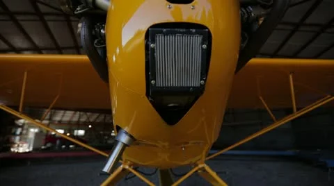 Propeller Plane Engine Stock Footage 22100015