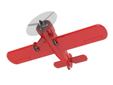 Propeller plane isolated on white. 3D render Stock Illustration