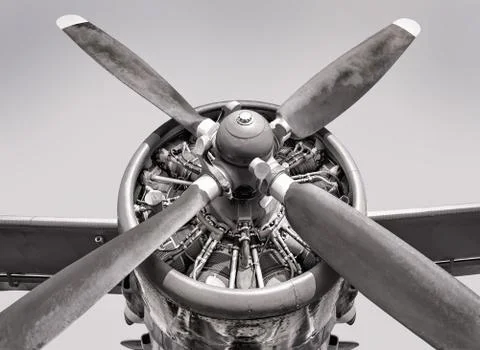 Propeller of a plane Stock Photos