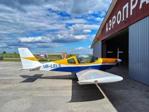 Propeller plane Tomark Viper SD-4 Foto stock