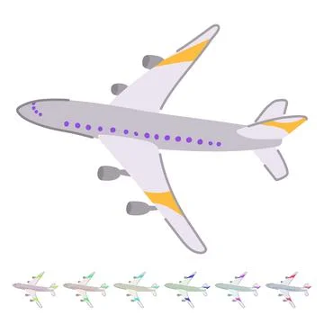 Propeller plane toy vector cartoon graphic Stock Illustration