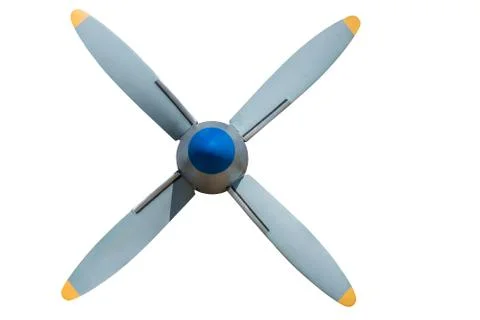 Propeller plane on a white background. Stock Photos