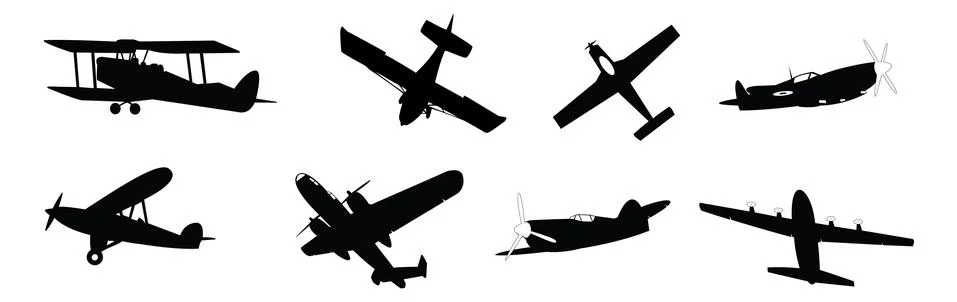 Propeller planes Stock Illustration