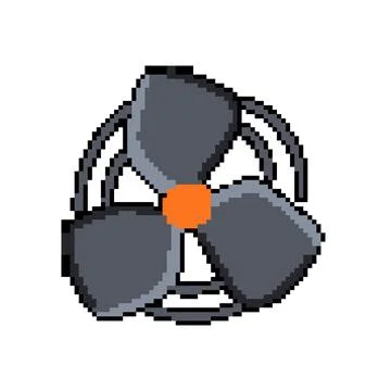 Propeller propeller pixel art vector illustration Stock Illustration