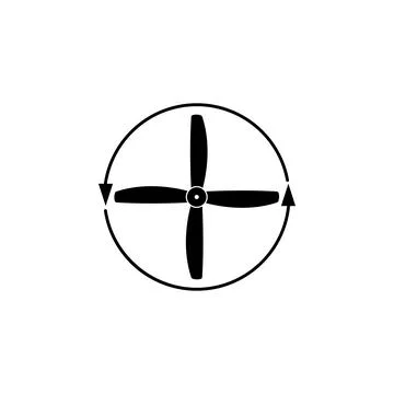 Propeller Screw Flat Vector Icon Stock Illustration