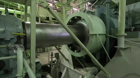 Propeller Shaft of a Steam Ship Stock Footage 312456488