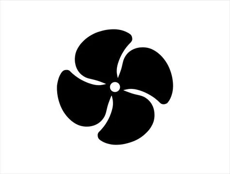 Propeller silhouette vector art Stock Illustration