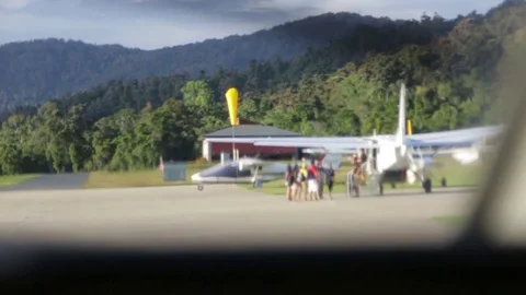 Propeller of small air plane turning Stock Footage 71355153