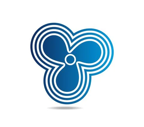 Propeller with a three-line contour Stock Illustration