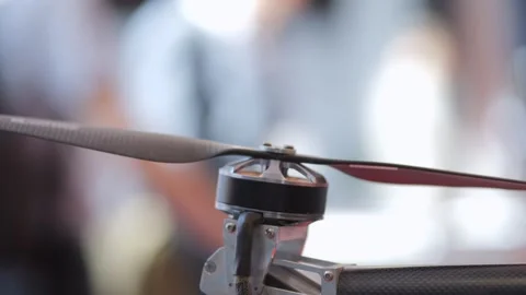 Propeller is on top of a drone Stock Footage 310619930