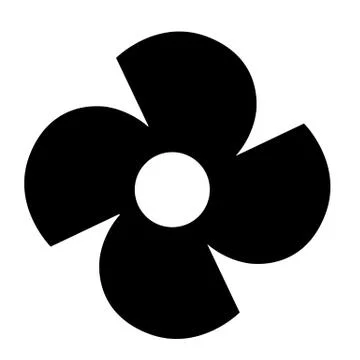 Propeller vector icon on white background. abstract fan symbol. Stock Illustration