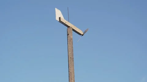 Propeller wind direction indicator is moving Stock Footage 168358426