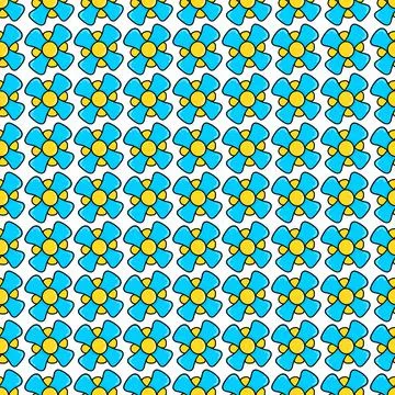 Propeller wind seamless pattern textile print. repeat pattern background desi Stock Illustration