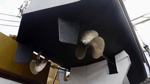 Propellers of a lifeboat Stock Footage 63373545