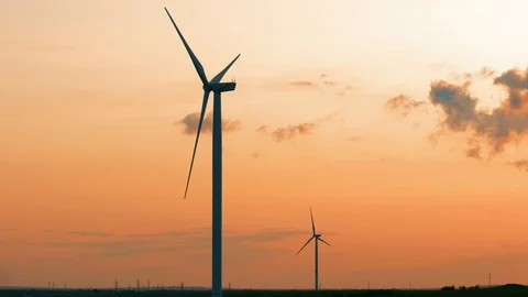 Propellers of windmills, close-up Stock Footage 112606653
