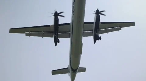 Propellor Plane Overhead Stock Footage 10978932