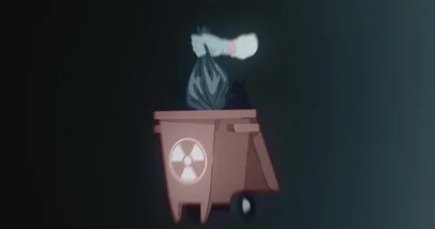 Proper and safe disposal of hazardous radioactive waste Stock Footage 314502660