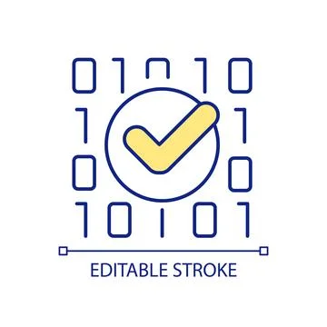 Proper data management RGB color icon Stock Illustration