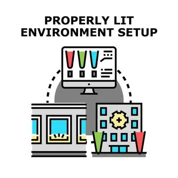 Proper lighting environment setup for digital production イラスト素材