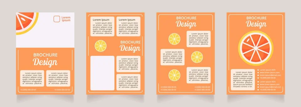 Proper nutrition for kids blank brochure layout design Stock Illustration