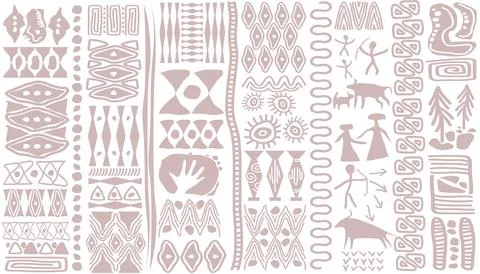 Proper tribal African style pattern for background Stock Illustration