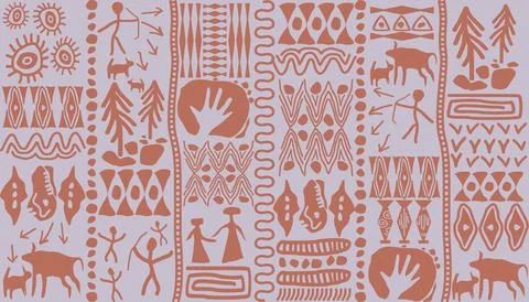 Proper tribal African style pattern for background Stock Illustration